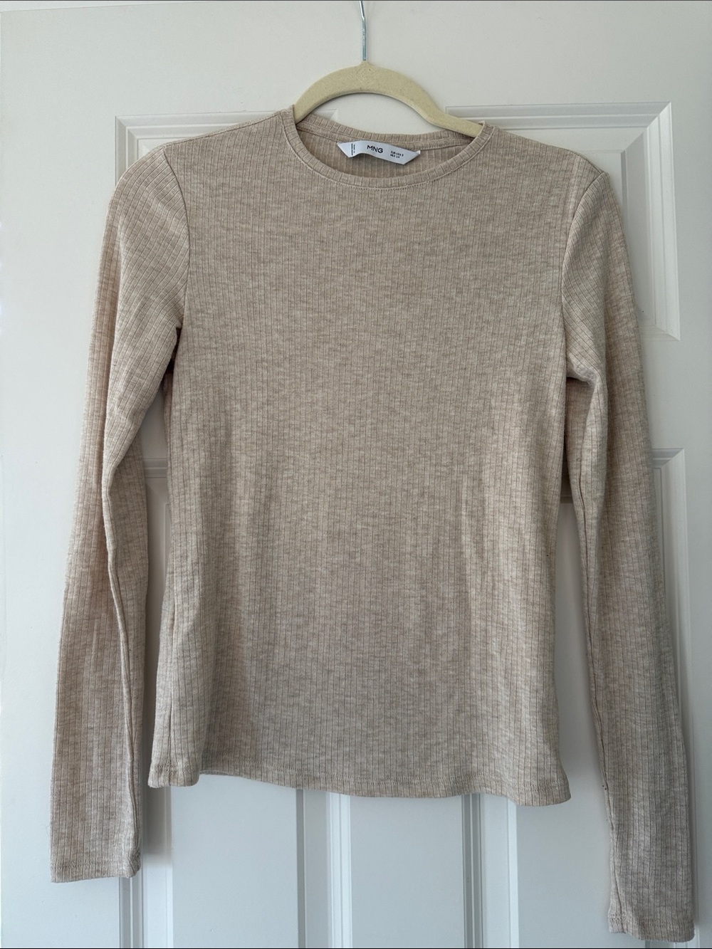 Mango Long Sleeve Ribbed Tee